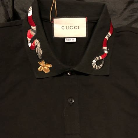 gucci snake collar|Gucci polo shirt snake collar.